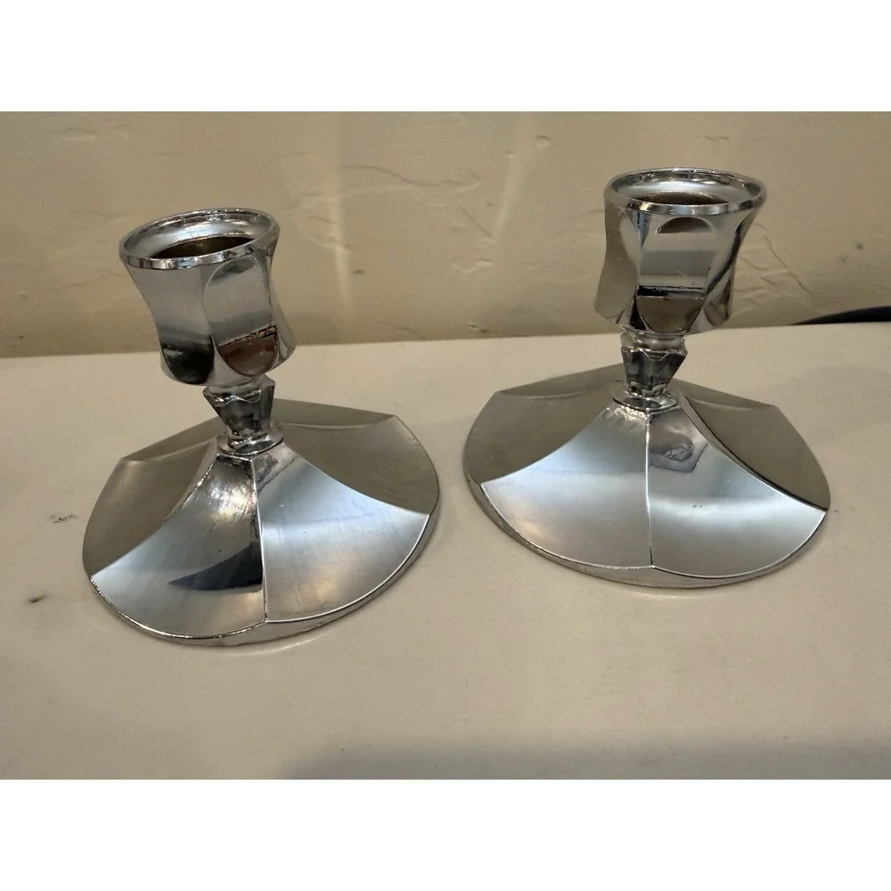 Vintage Irvinware Set of 2 Candlesticks 3